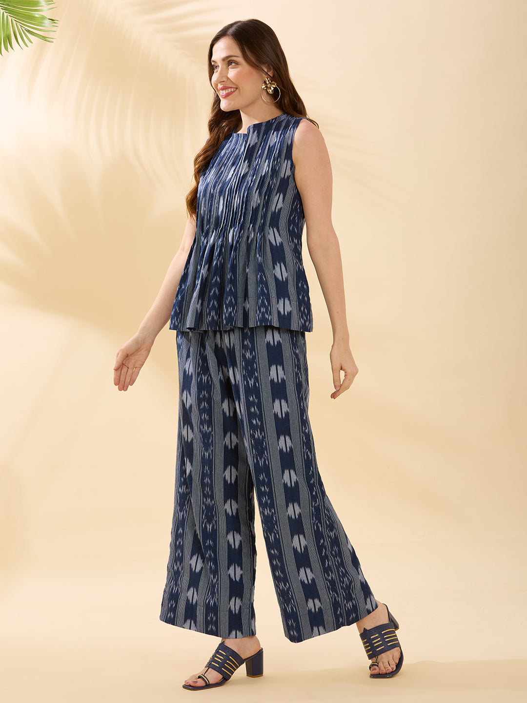 Navy Ikat Coord Set
