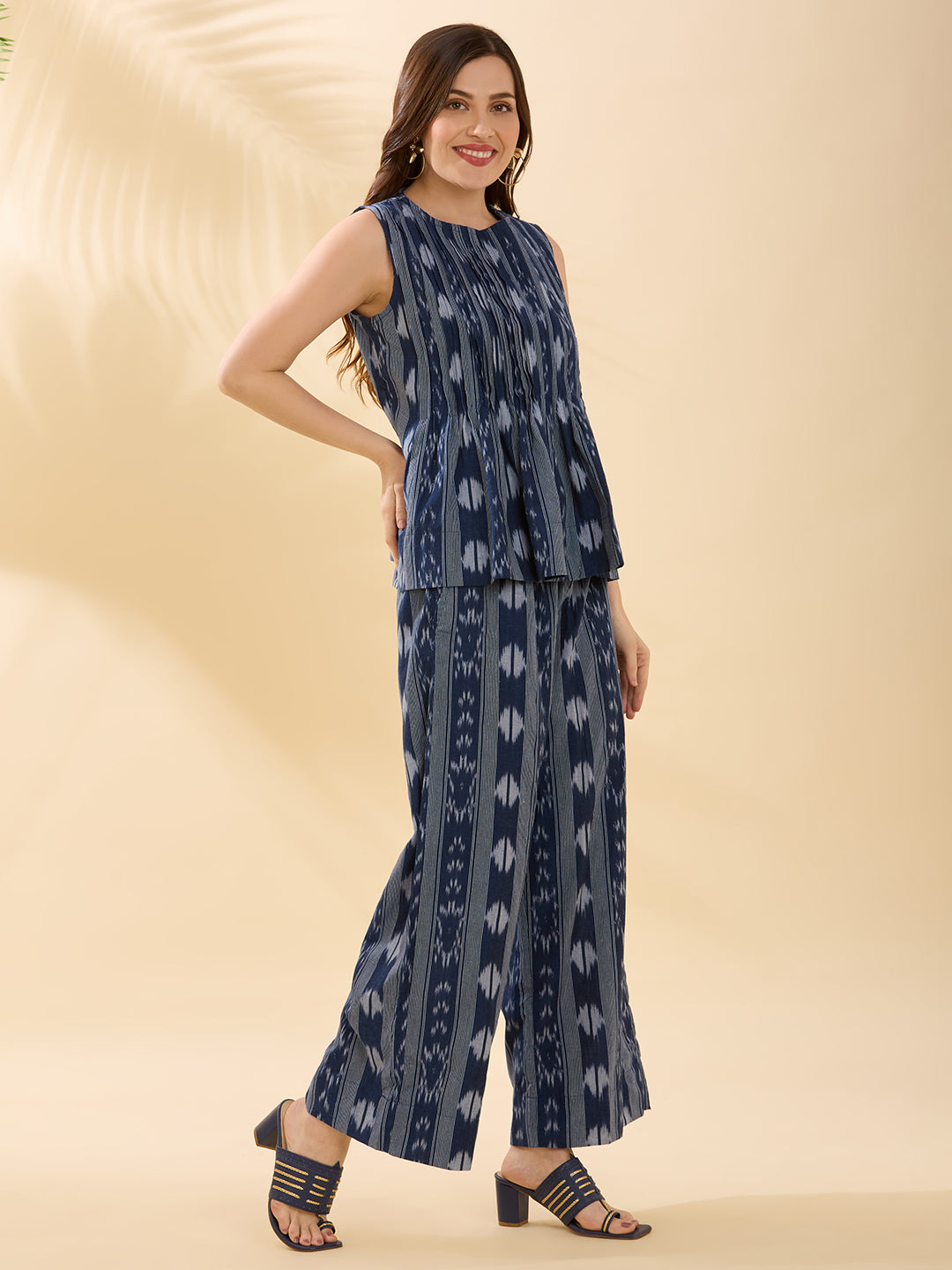 Navy Ikat Coord Set