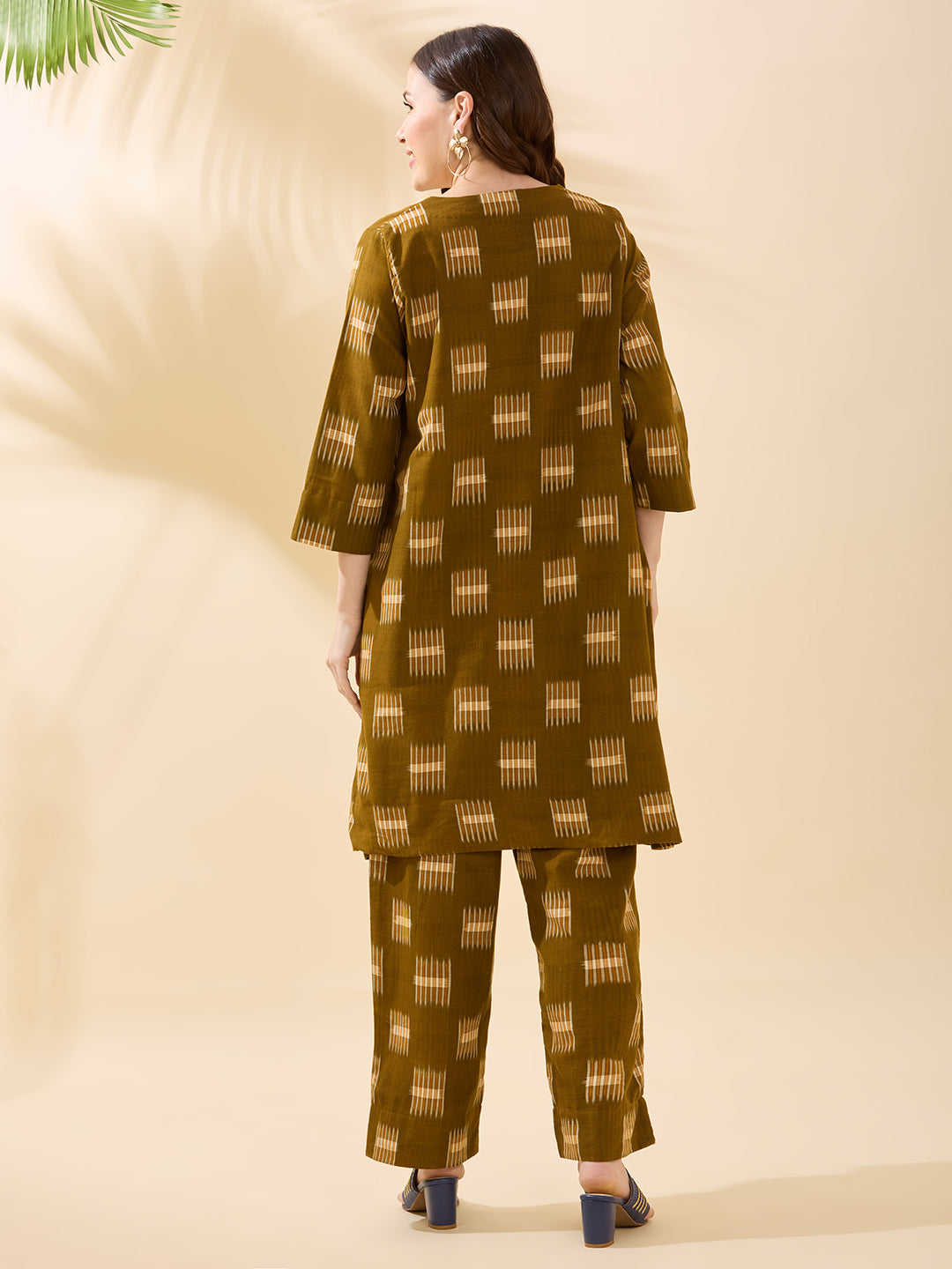 Olive Double Ikat Coord Set