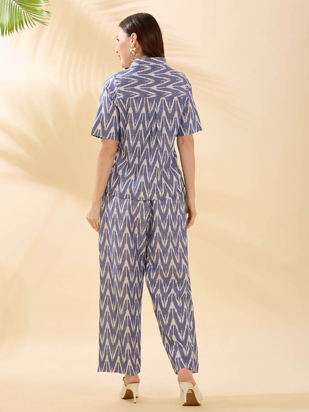 Blue Chambray Ikat Coord Set