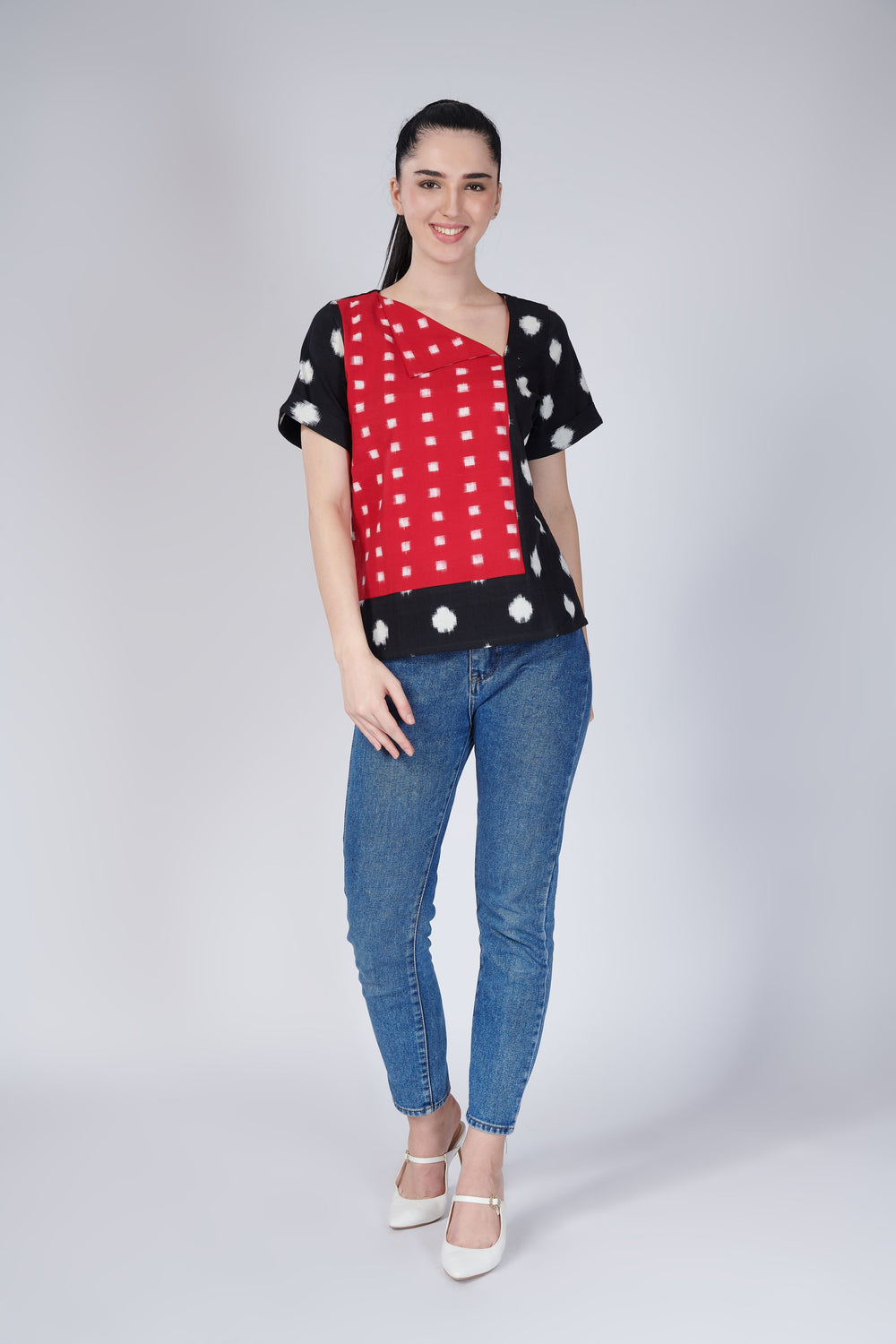 Ikat Puff Sleeve Top main image 0