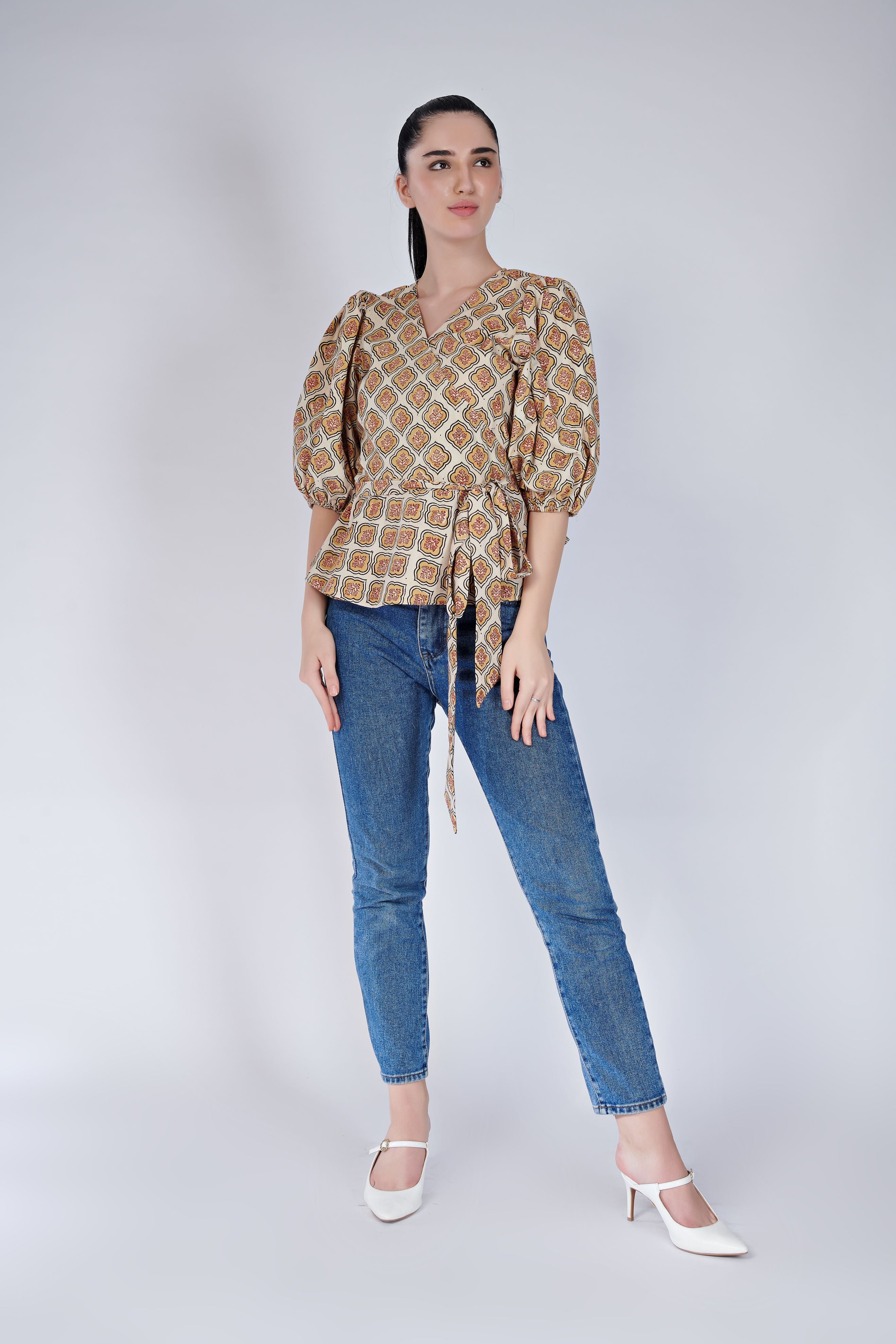 Kalamkari Wrap Top