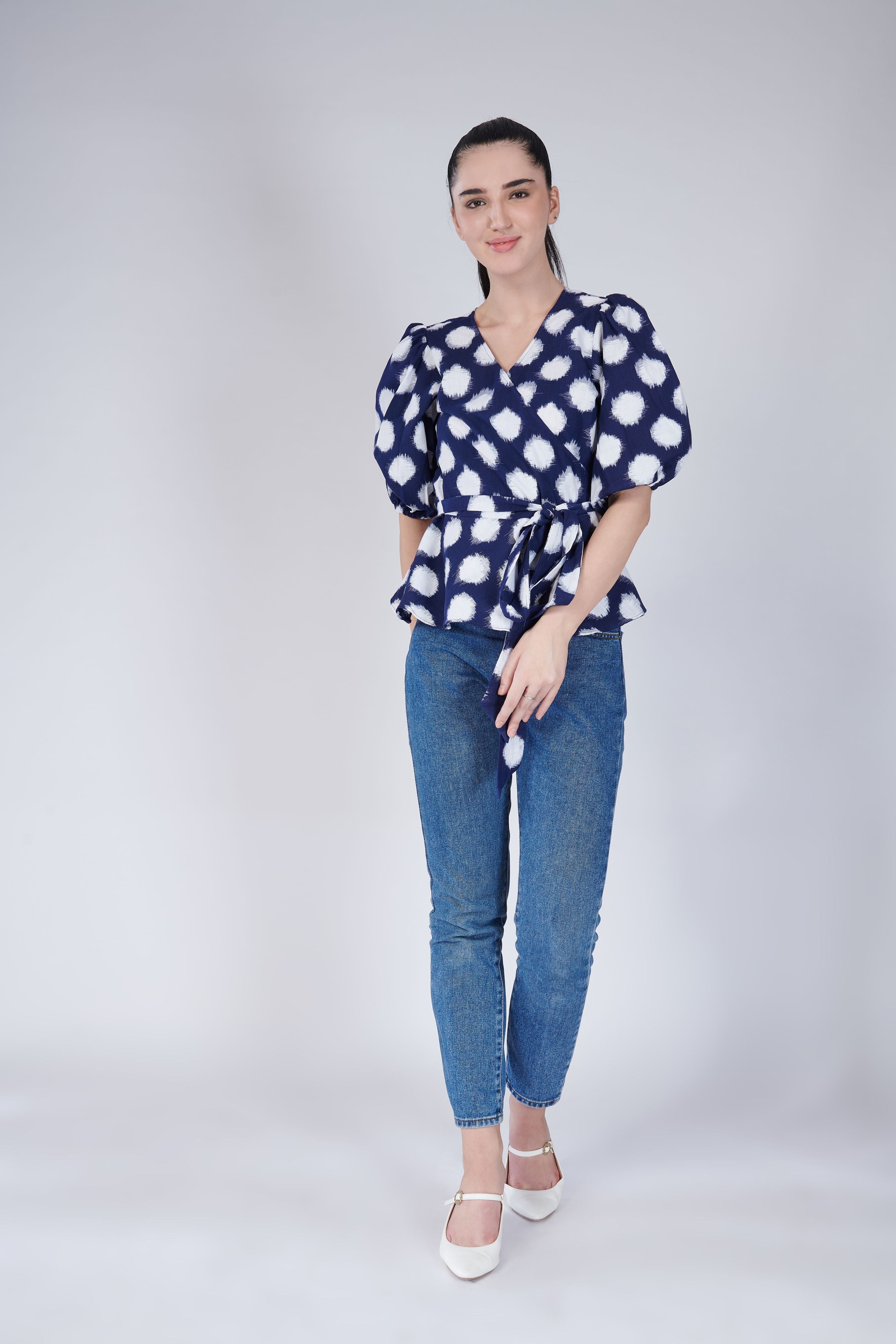 Ikkat Wrap Top