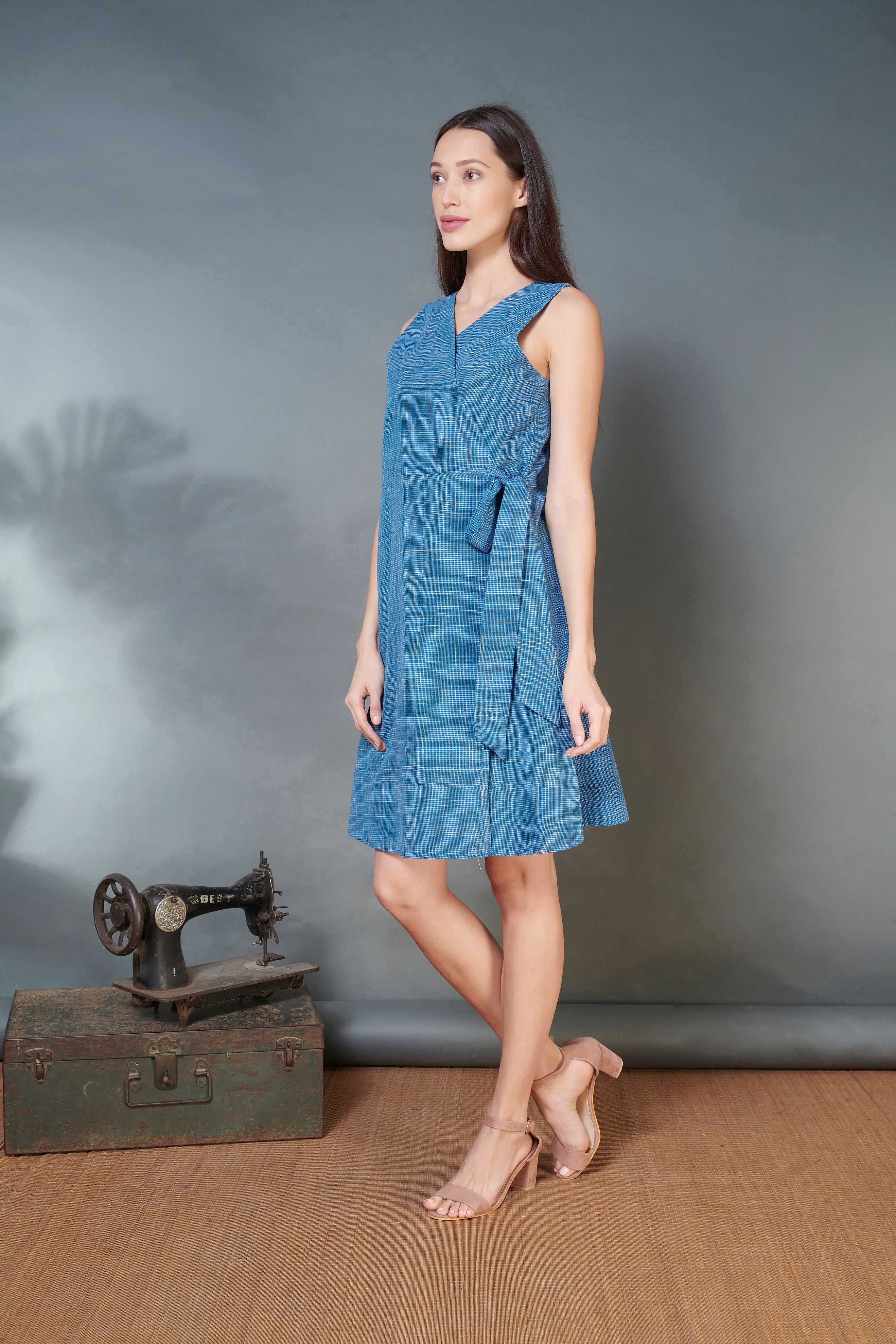 Handspun handwoven Wrap Dress