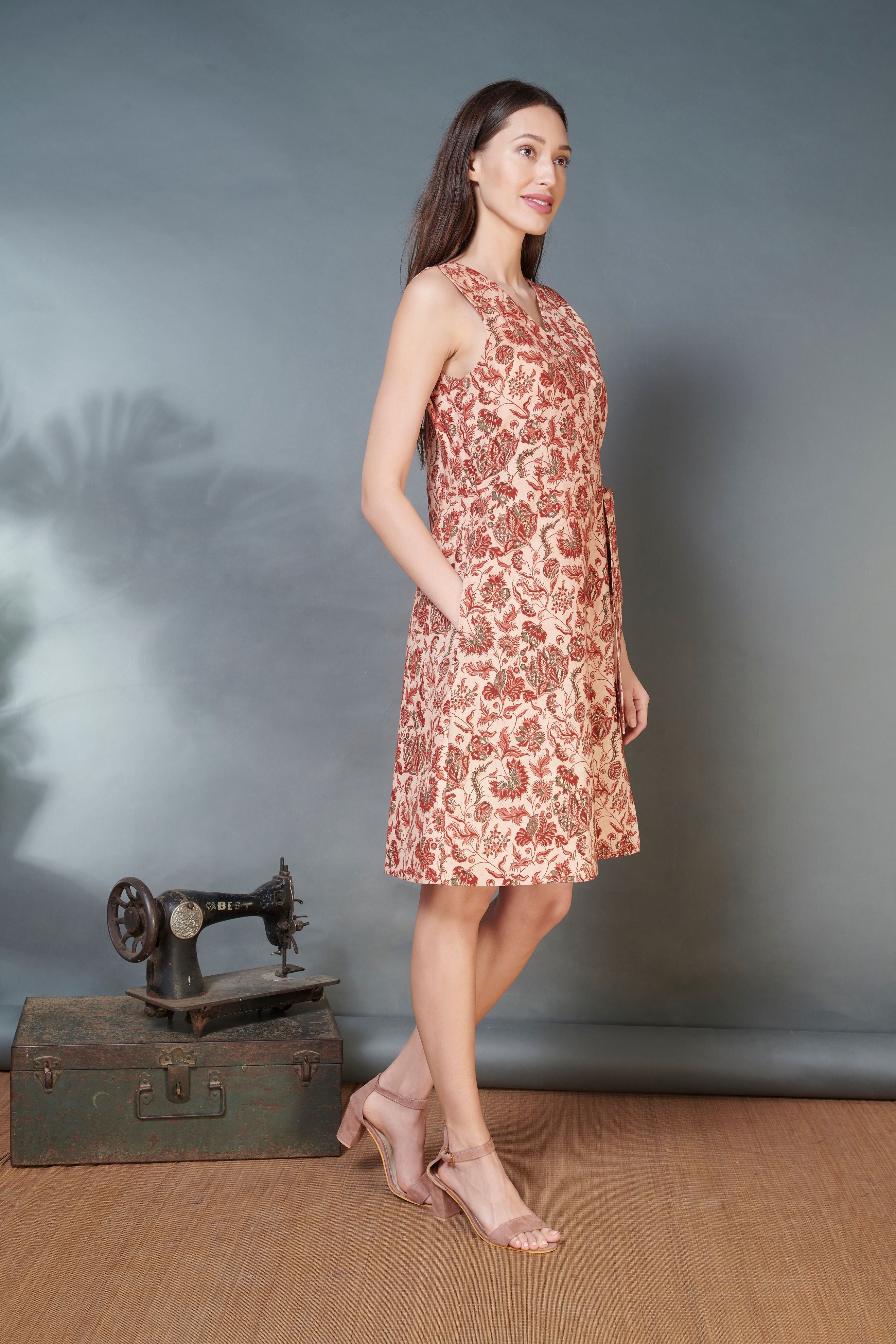 Kalamakari Wrap Dress