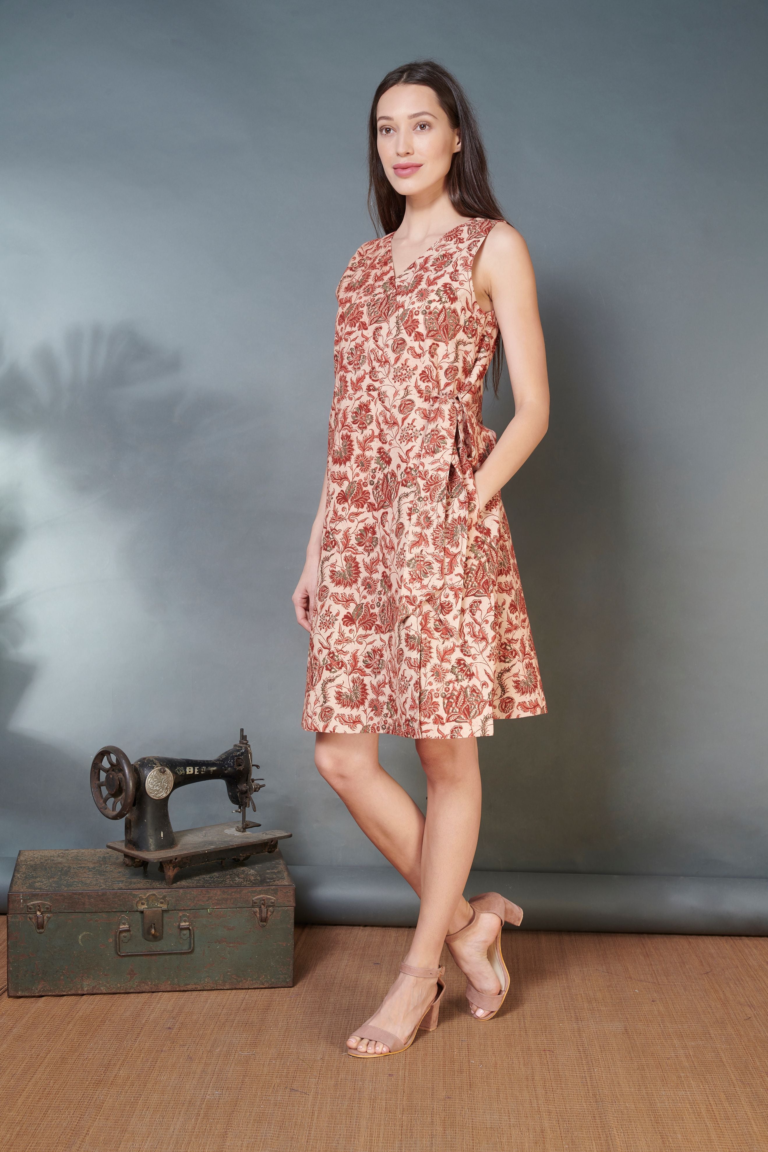 Kalamakari Wrap Dress