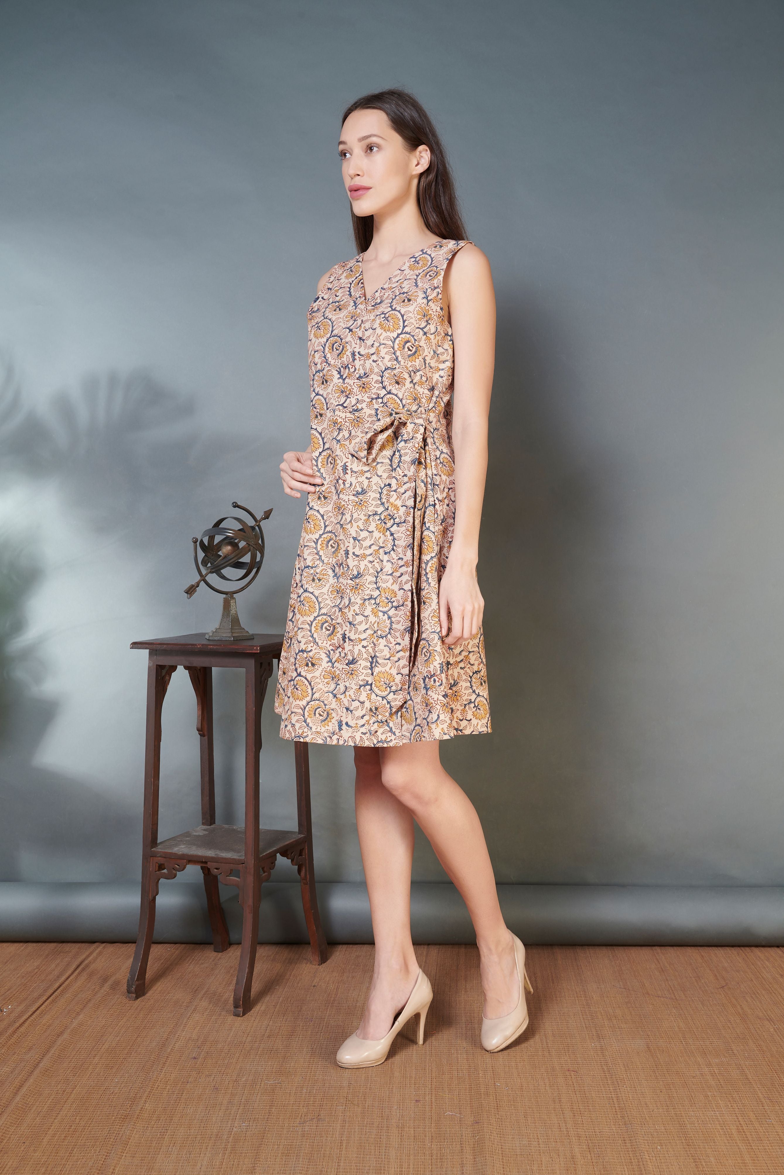 Kalamakari Wrap Dress