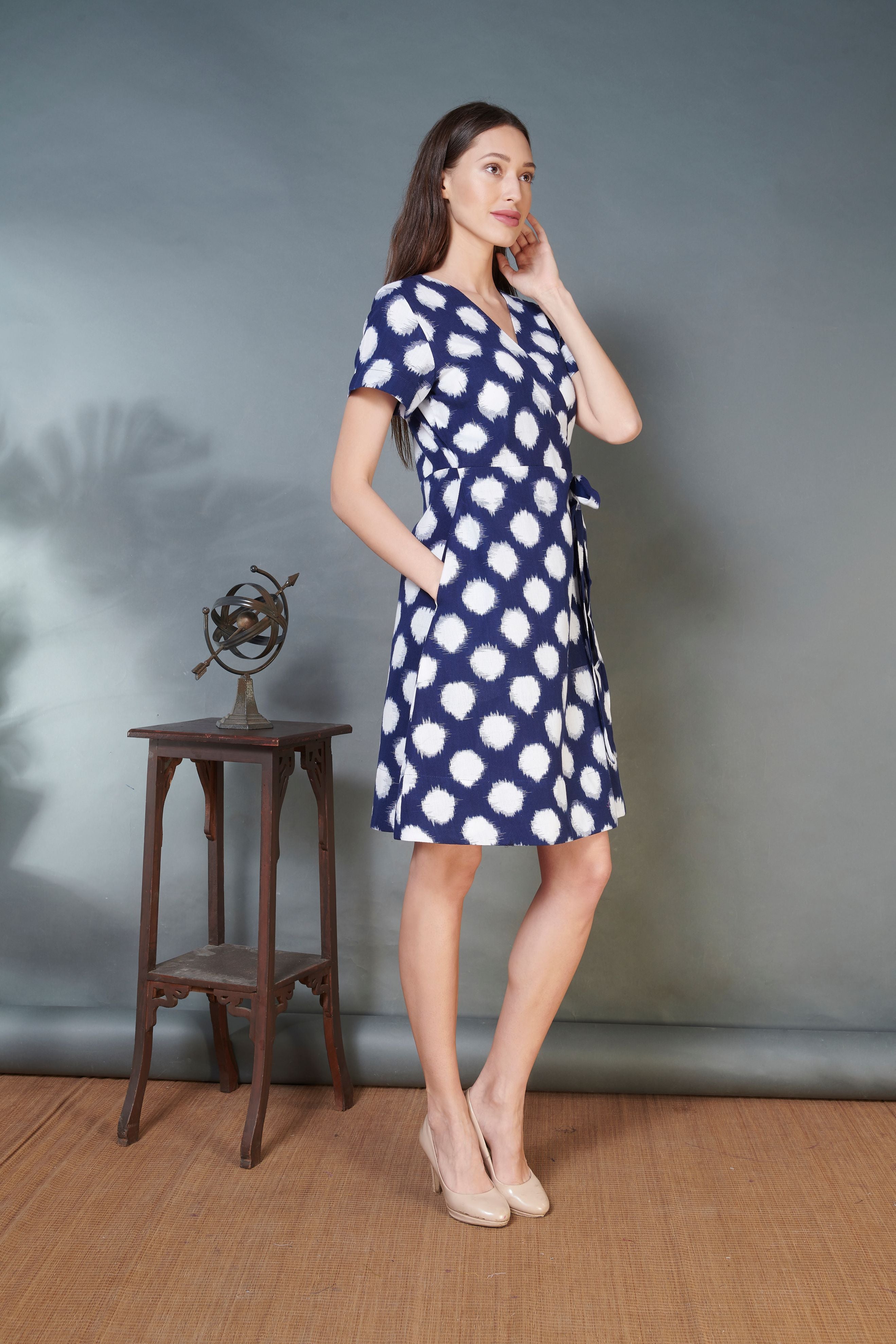 Double Ikat Wrap Dress