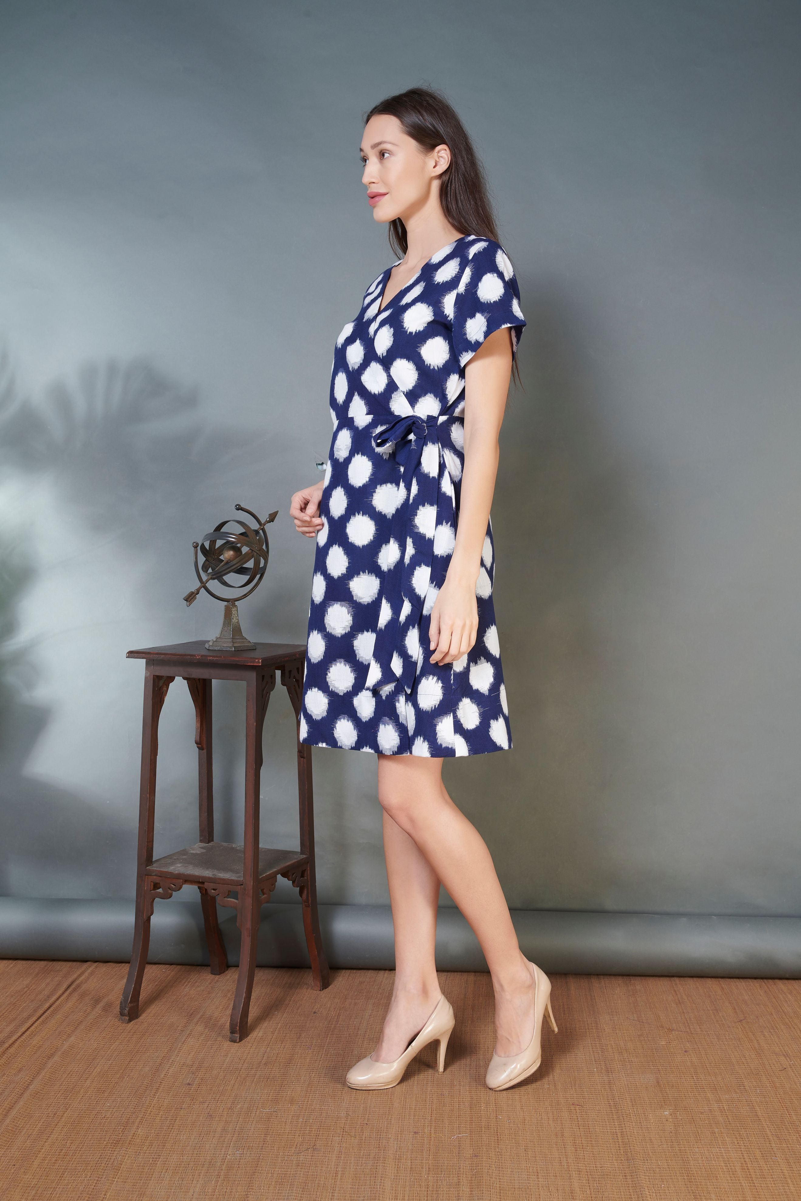 Double Ikat Wrap Dress