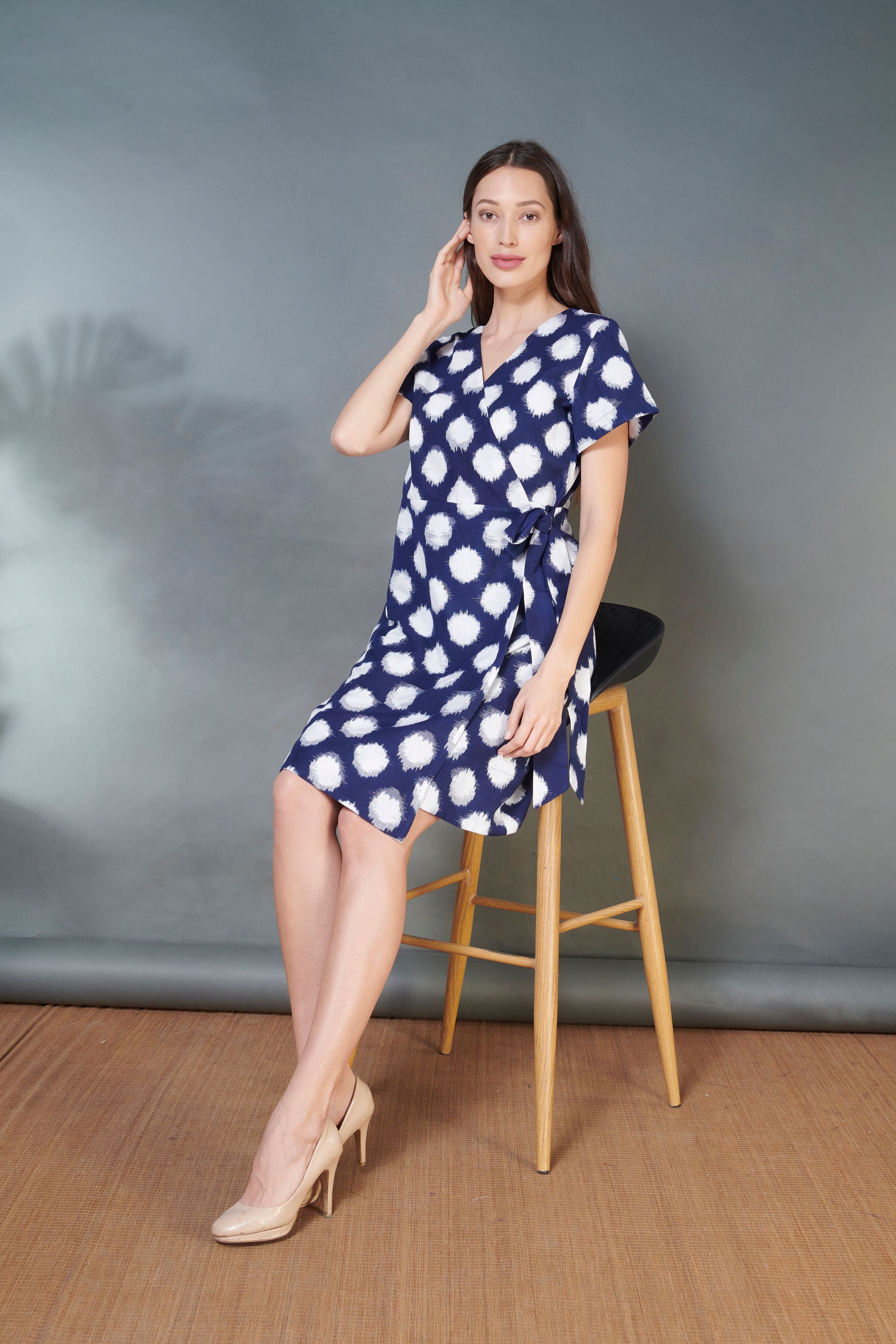 Double Ikat Wrap Dress