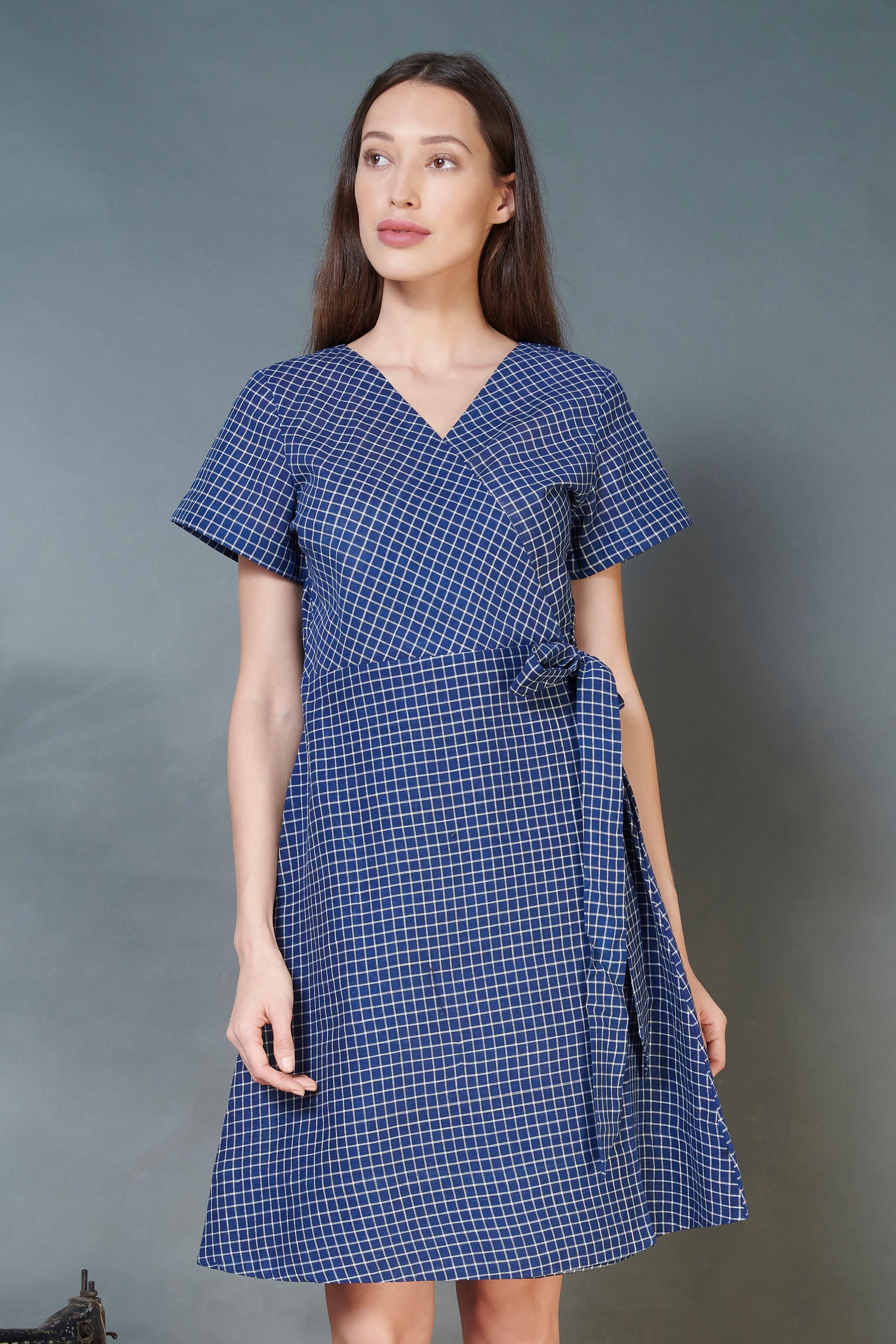 Handwoven Cotton Wrap Dress