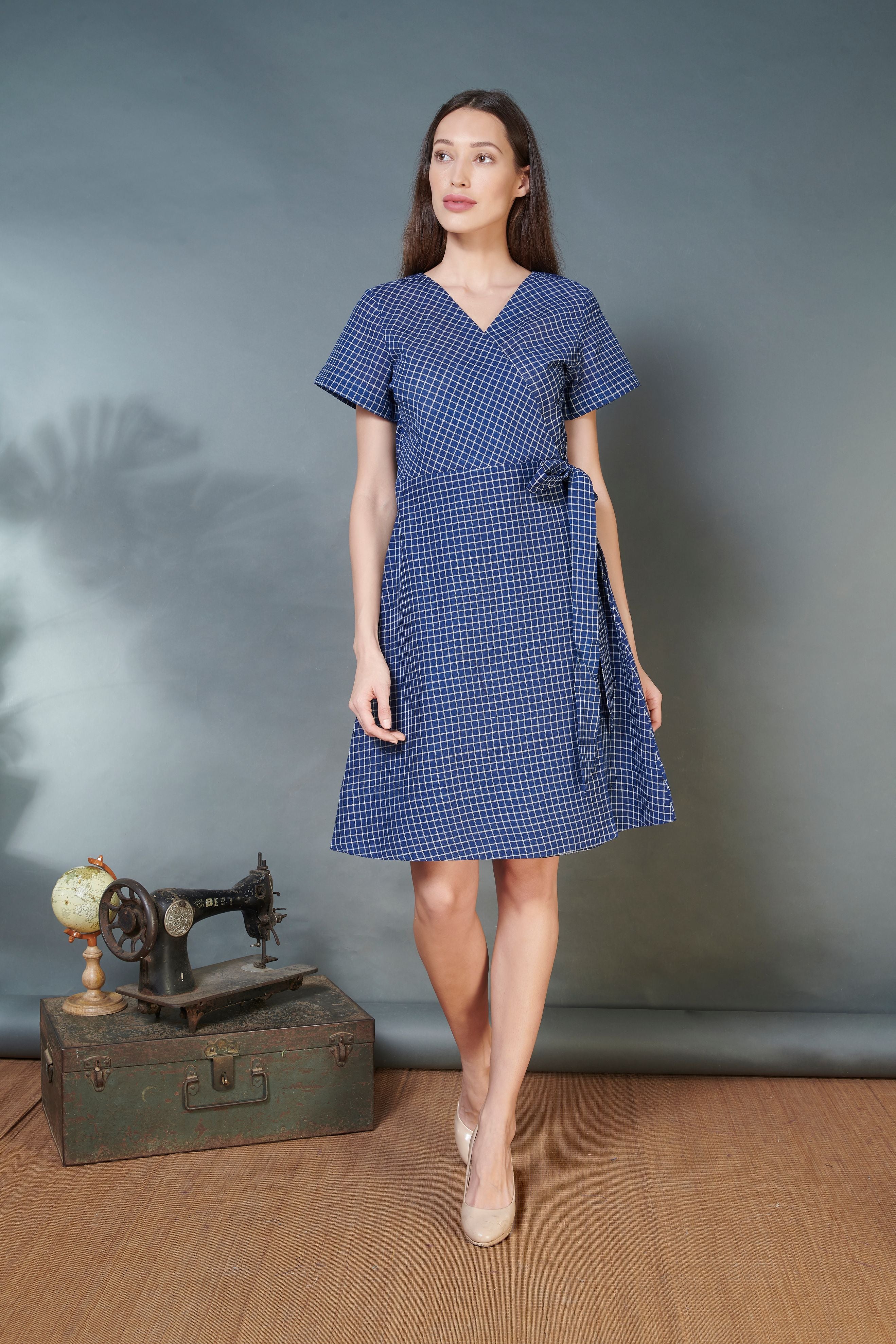 Handwoven Cotton Wrap Dress