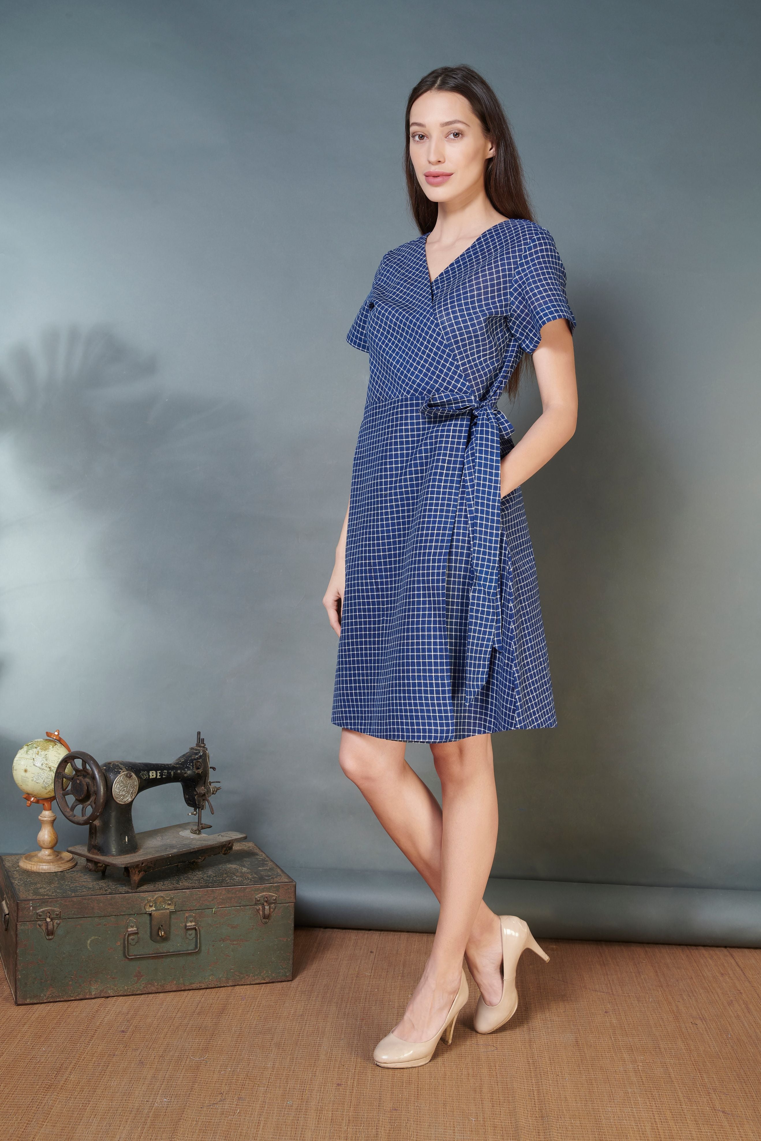 Handwoven Cotton Wrap Dress